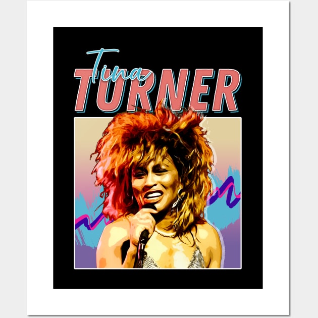 Tina Turner Retro Style Music Fan Gifts Wall Art by AlbertaMyersBeauty